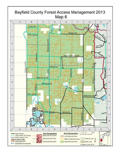 Bayfield County Forestry Access Management Map 6 By Bayfield County Bayfield County Forestry Access Management Map 6 By Bayfield County
