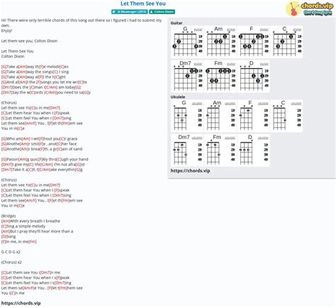 Chord Let Them See You Tab Song Lyric Sheet Guitar Ukulele Chord Let Them See You Tab Song Lyric Sheet Guitar Ukulele