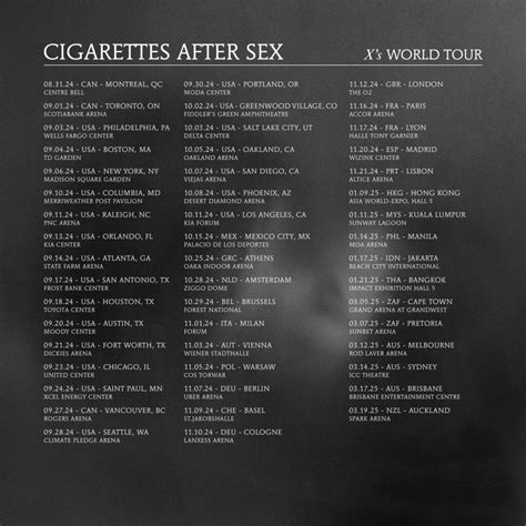 Cigarettes After Sex S X S World Tour Set List Playlist Apple Music Cigarettes After Sex S X S World Tour Set List Playlist Apple Music