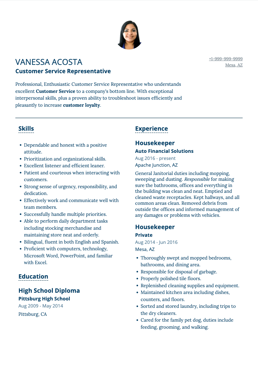 Customer Service Representative Resume Guide With Examples Customer Service Representative Resume Guide With Examples