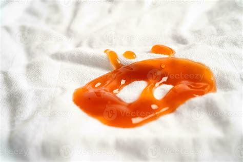 Dirty Tomato Sauce Stain Or Ketchup On Cloth To Wash With Washing Powder Cleaning Housework Dirty Tomato Sauce Stain Or Ketchup On Cloth To Wash With Washing Powder Cleaning Housework