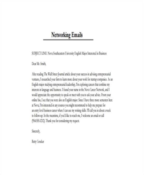 5 Networking Email Examples