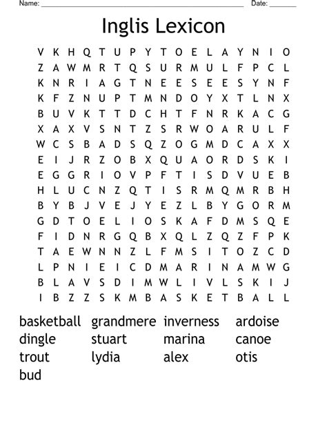 Lexicon Word Search