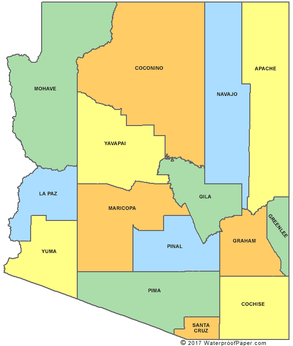 List Of Counties Arizona