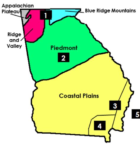 Map Of Georgia Regions
