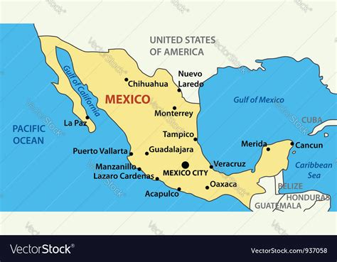Map Of Us And Mexico Map Of Us And Mexico