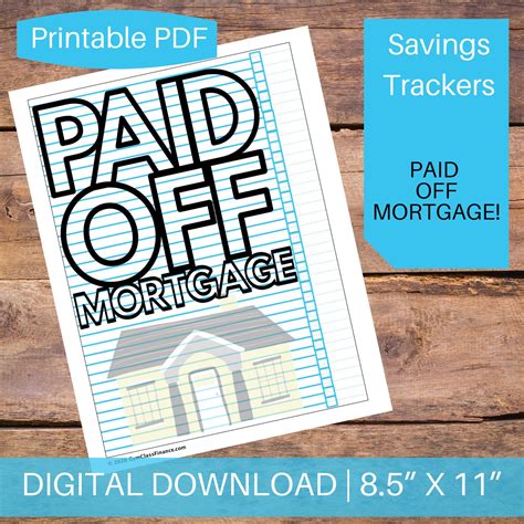 Paid Off Mortgage Printable Pdf Savings Tracker Digital Etsy Espa A Paid Off Mortgage Printable Pdf Savings Tracker Digital Etsy Espa A