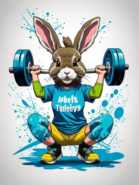 Premium Ai Image Gym Bunny Cute Cartoon White Rabbit Lifting Heavy Premium Ai Image Gym Bunny Cute Cartoon White Rabbit Lifting Heavy