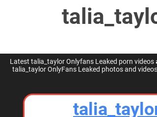 Talia_taylor Onlyfans Sex